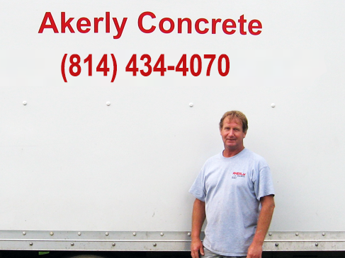 Dan Akerly, Owner of Akerly Concrete Construction also referred to as Les Akerly Concrete
Construction.