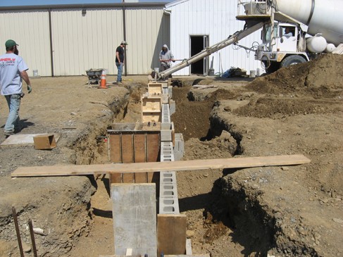 Akerly Concrete Construction’s quality work shown in this concrete footer.