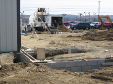 Akerly Concrete Construction uses proper techniques and materials in all their commercial building foundations (as shown).