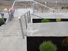 View of steps and access to Lake Erie as shown from the top of the break wall structure.